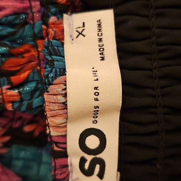 Vtg SO Purple Floral Corset Style Long Sleeve Chiffon Peasant Off Shoulder Top - Picture 7 of 11